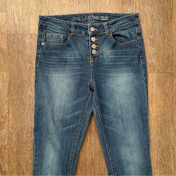 Vanilla Star Mid Rise Skinny Jeans Size 7 - Picture 2 of 8